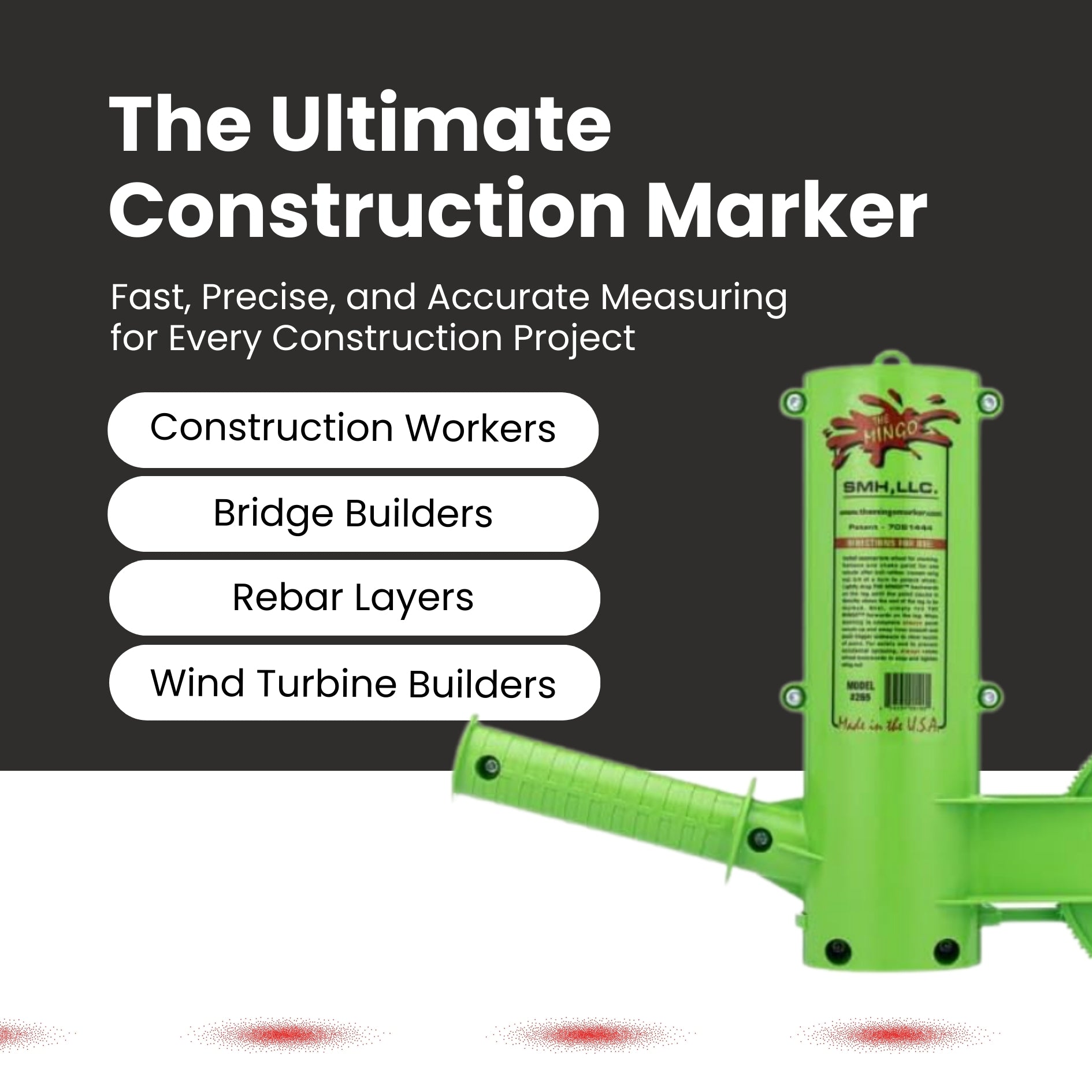 Trusted by construction workers, bridge builders, rebar layers, and wind turbine builders