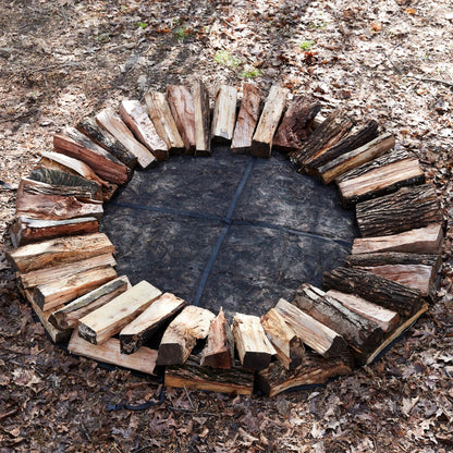 8 Ft Cordwood Cover™ Firewood Cover - Holz Hausen Style