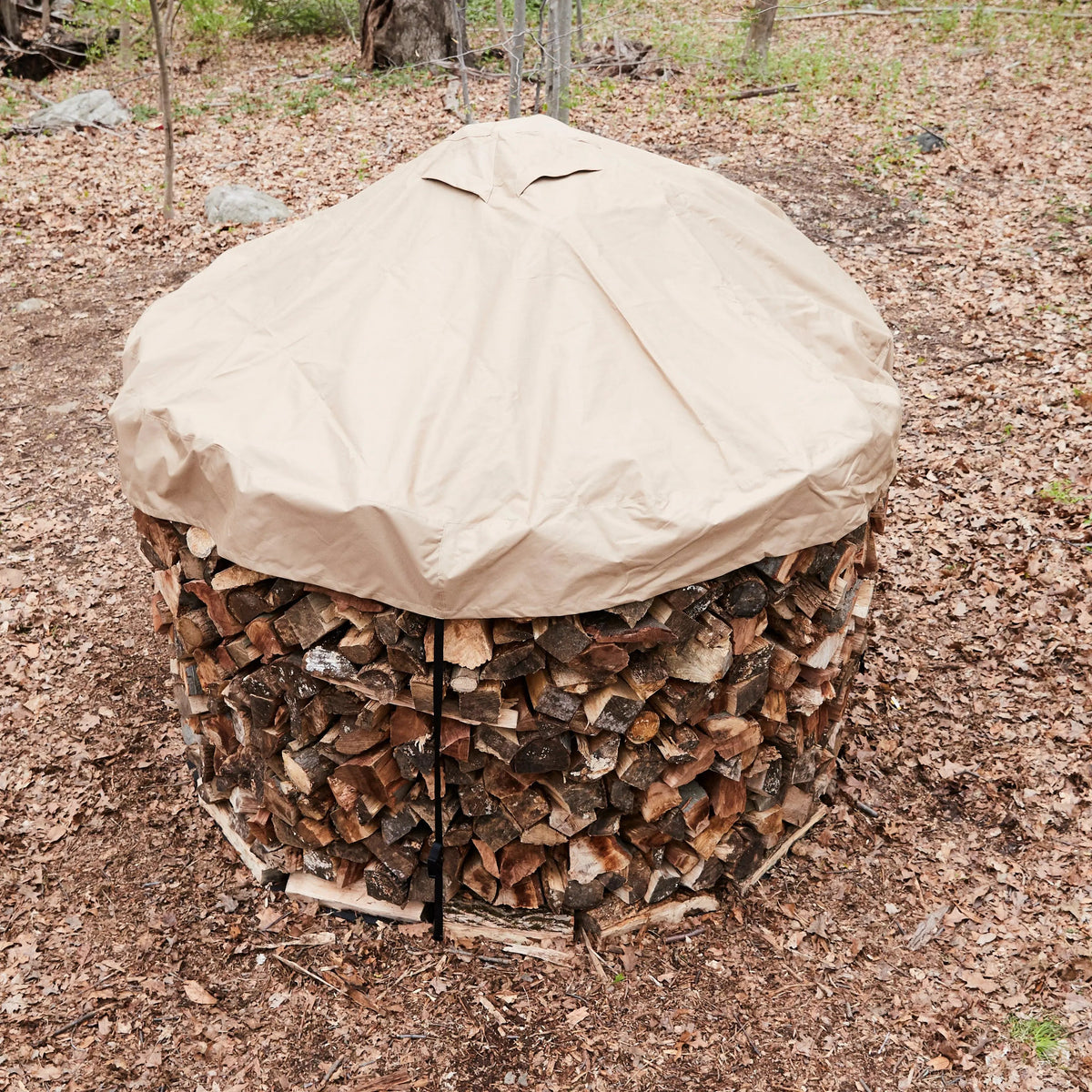 8 Ft Cordwood Cover™ Firewood Cover - Holz Hausen Style