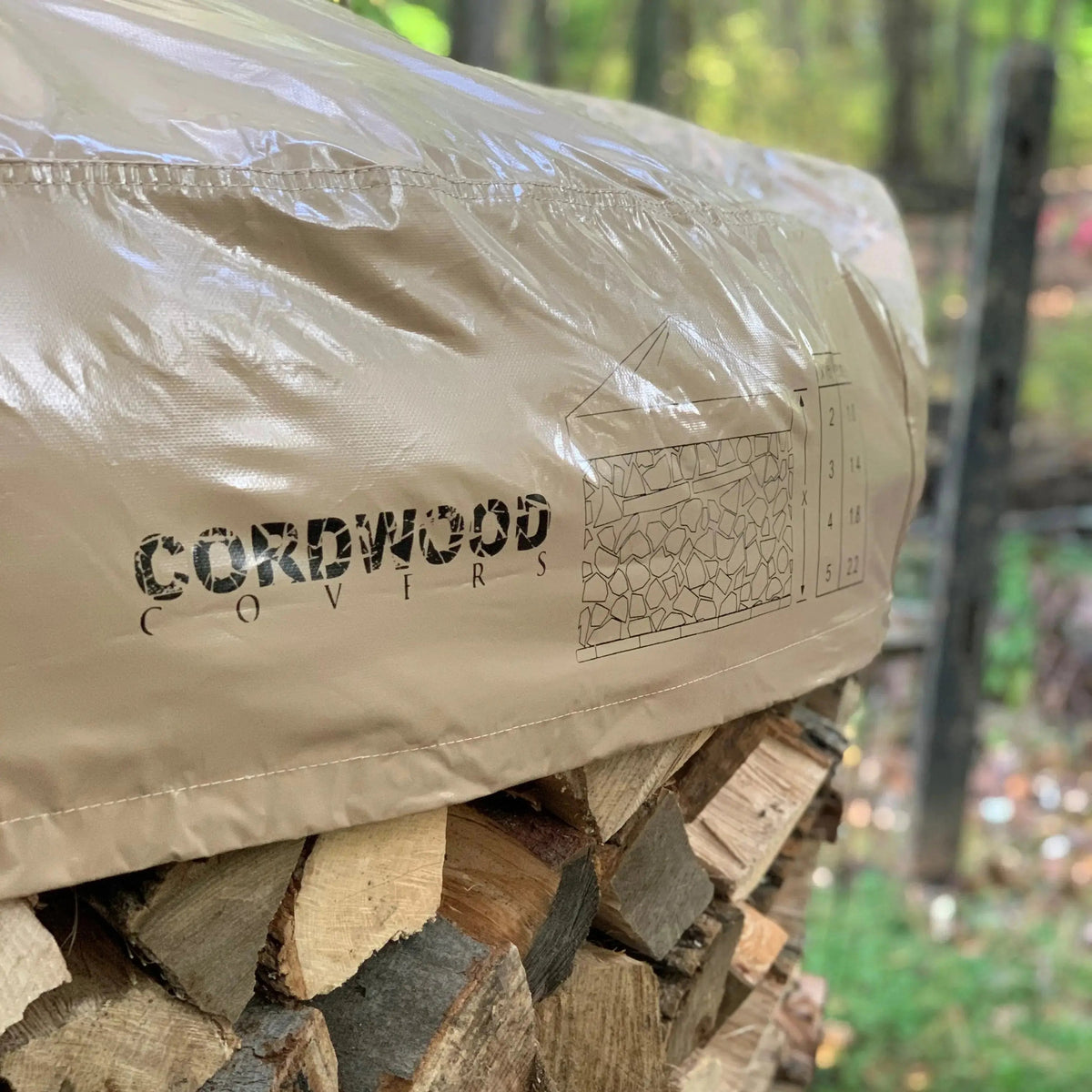 6 Ft Cordwood Cover Firewood Cover - Holz Hausen Style