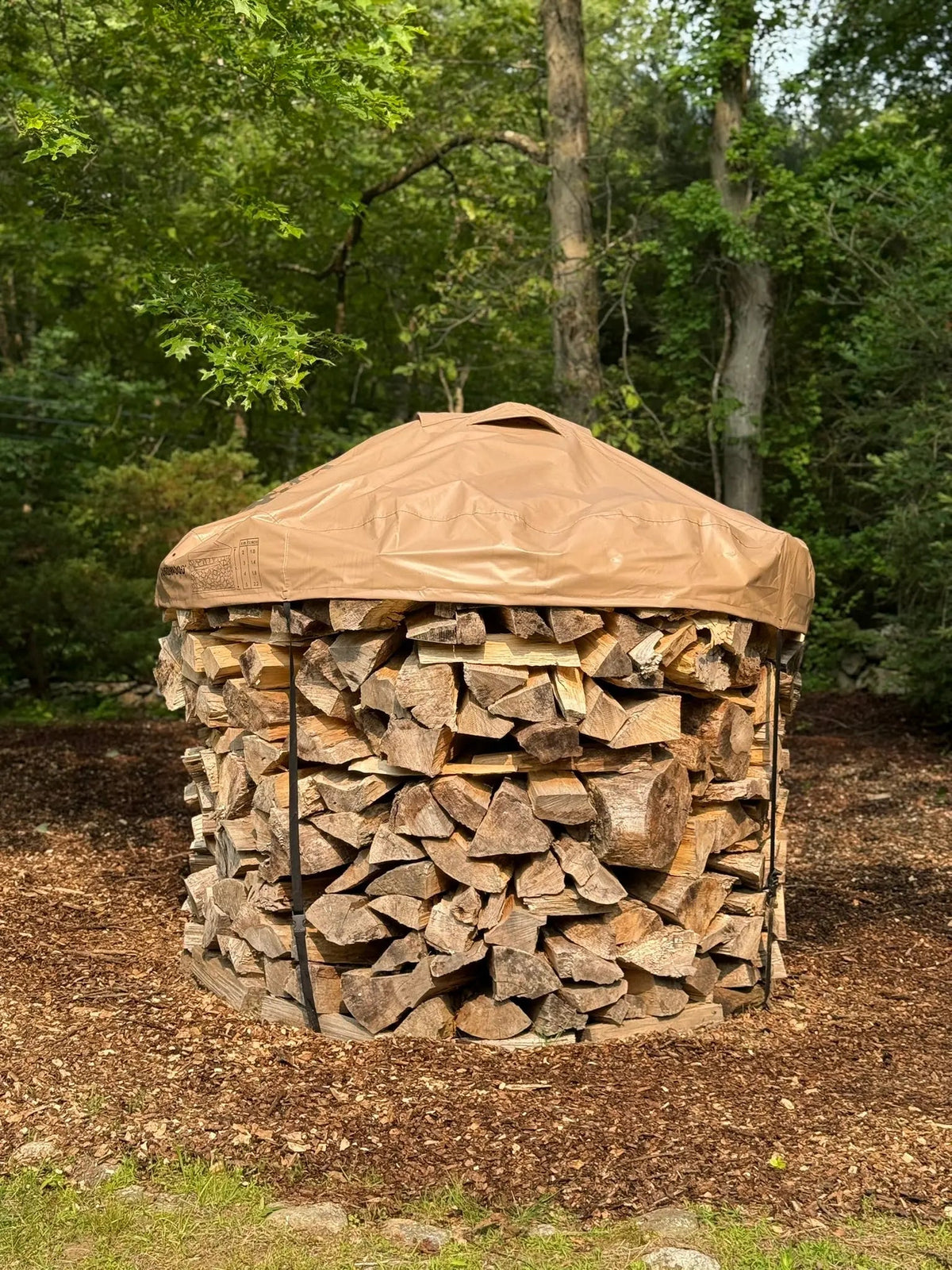 6 Ft Cordwood Cover Firewood Cover - Holz Hausen Style