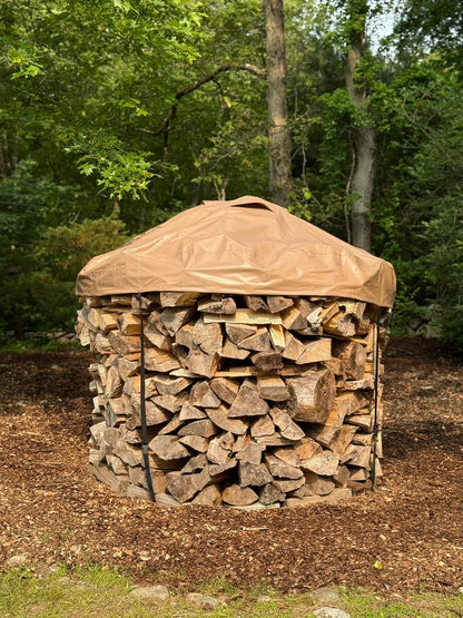 6 Ft Cordwood Cover Firewood Cover - Holz Hausen Style
